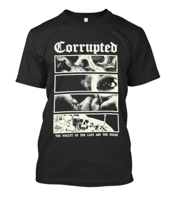 Corrupted The Purity Of The Lost And The Curse Eerie Monochrome Eye Panels T-Shirt