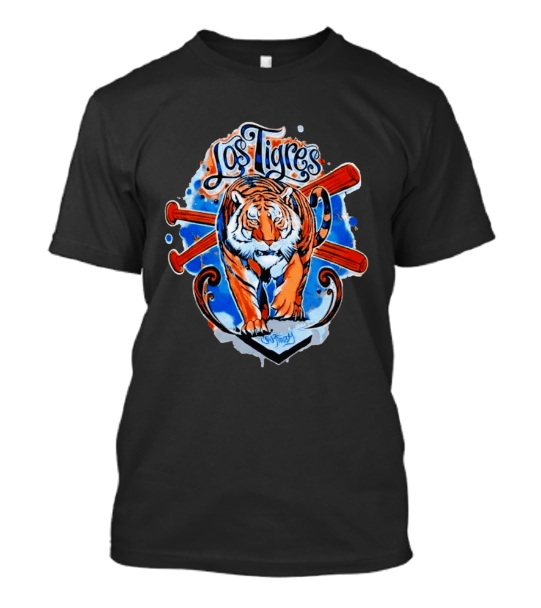 Los Tigres SW Freddy Baseball Tiger T-Shirt
