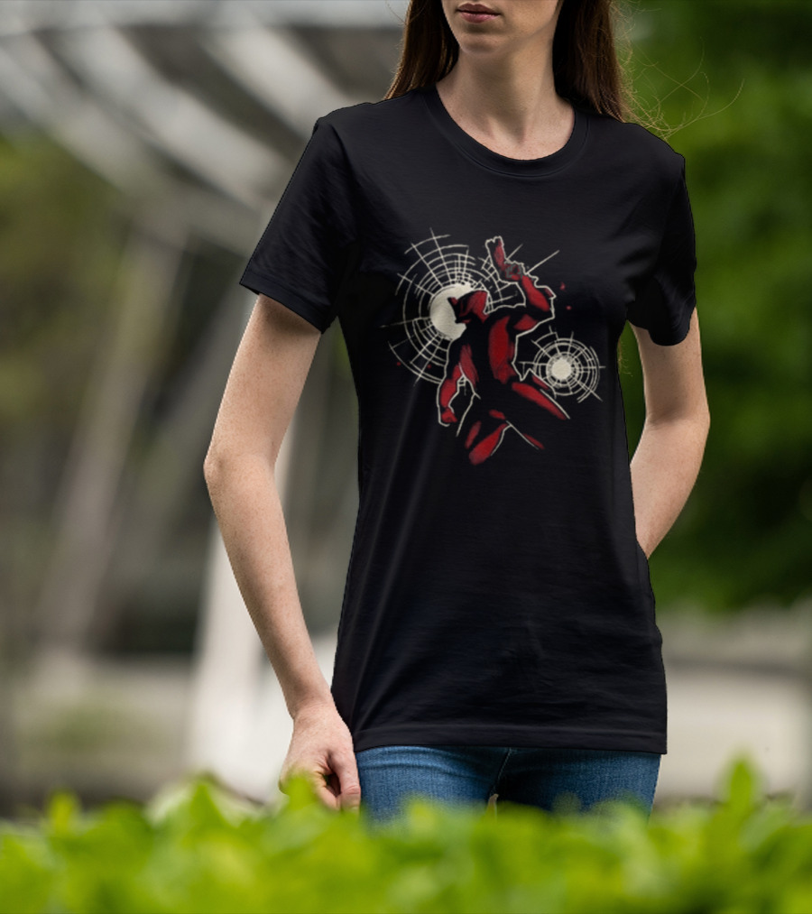 Warframe Tennocon 2026 Red And Tan Abstract Character With Circular T-Shirt