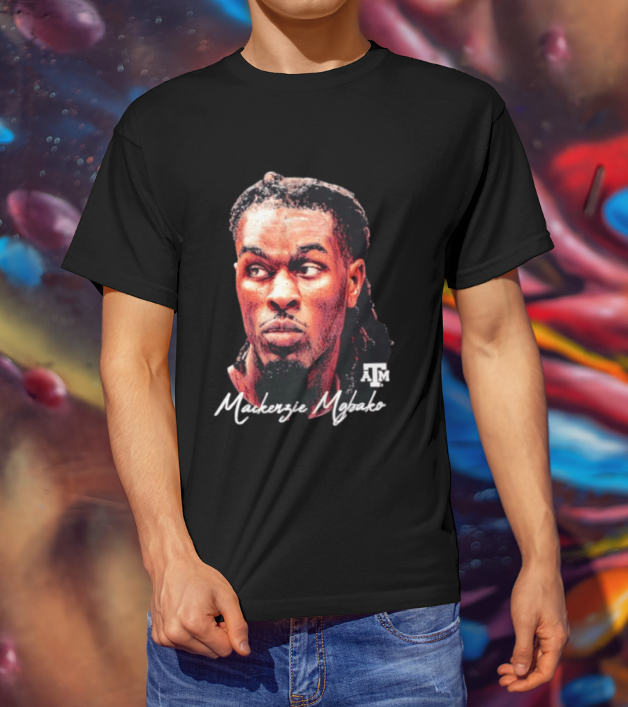 Texas A&M Aggies Mackenzie Mgbako NCAA Basketball Game Face T-Shirt