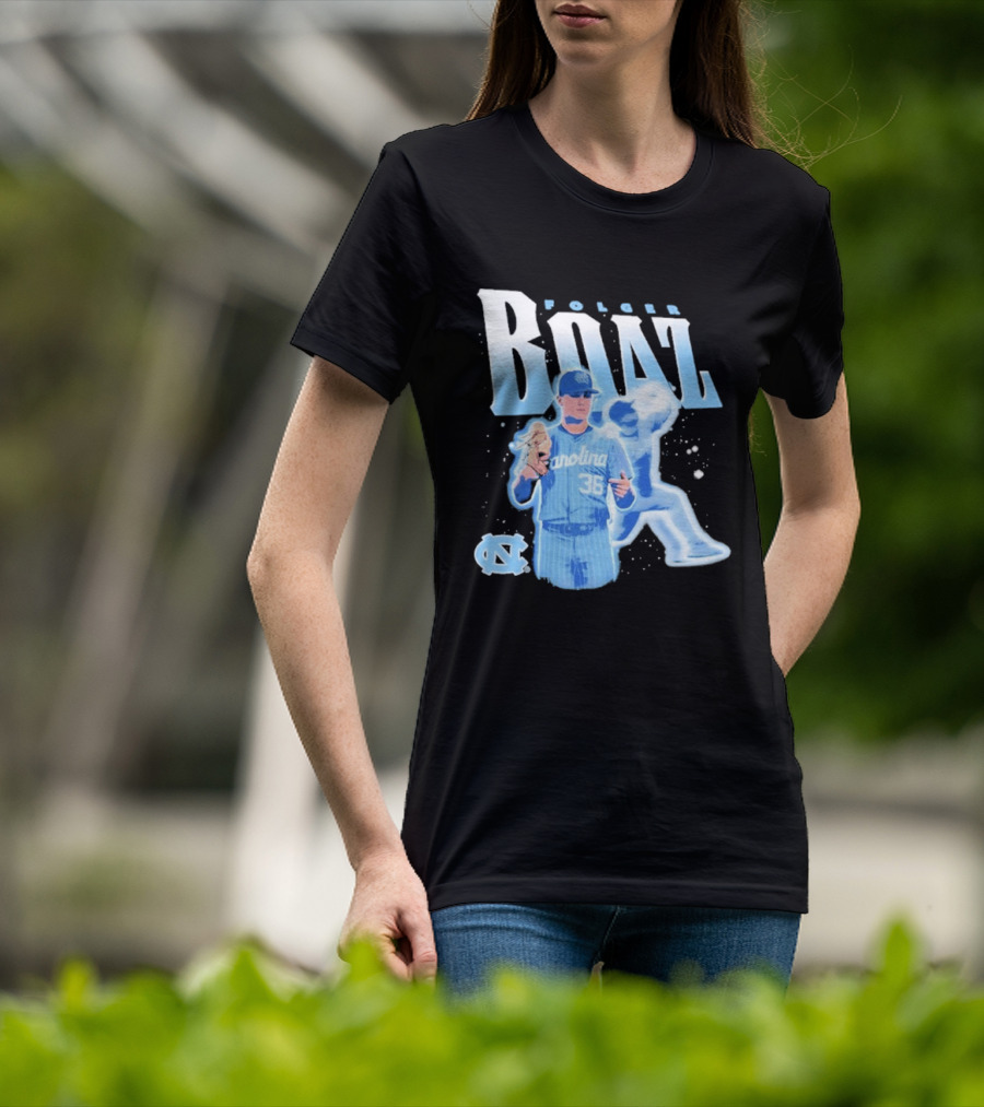 Folger Boaz Carolina Tar Heels Baseball 36 North Carolina Illustrated T-Shirt