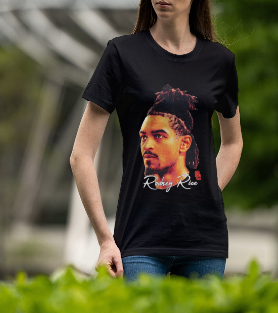 Rodney Rice USC Trojans NCAA Men's Basketball Game Face T-Shirt