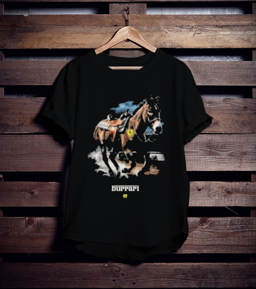 Fuerza Regida Burrari Western Horse Art With Heart T-Shirt