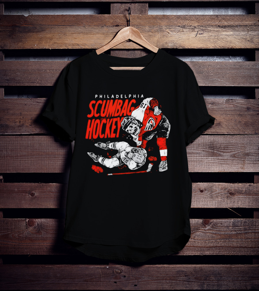 Philadelphia Scumbag Hockey Skeleton Garnet Hathaway NHL 2026 T-Shirt