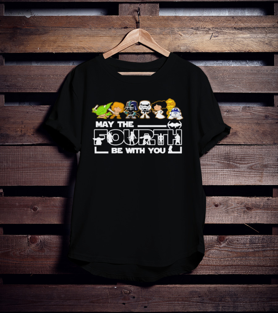 May The Fourth Be With You Star Wars Characters Celebration T-Shirt