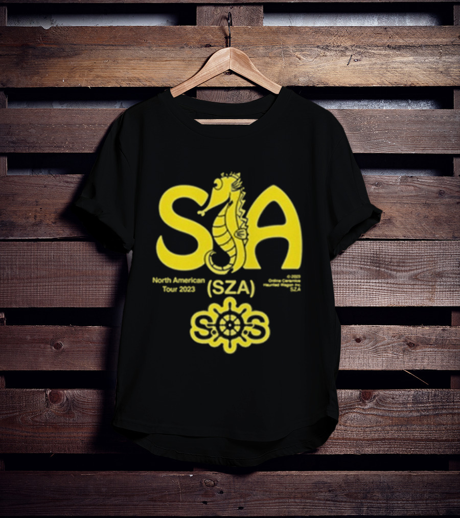 Sza Seahouse North American Tour 2023 Seahorse Sos T-Shirt