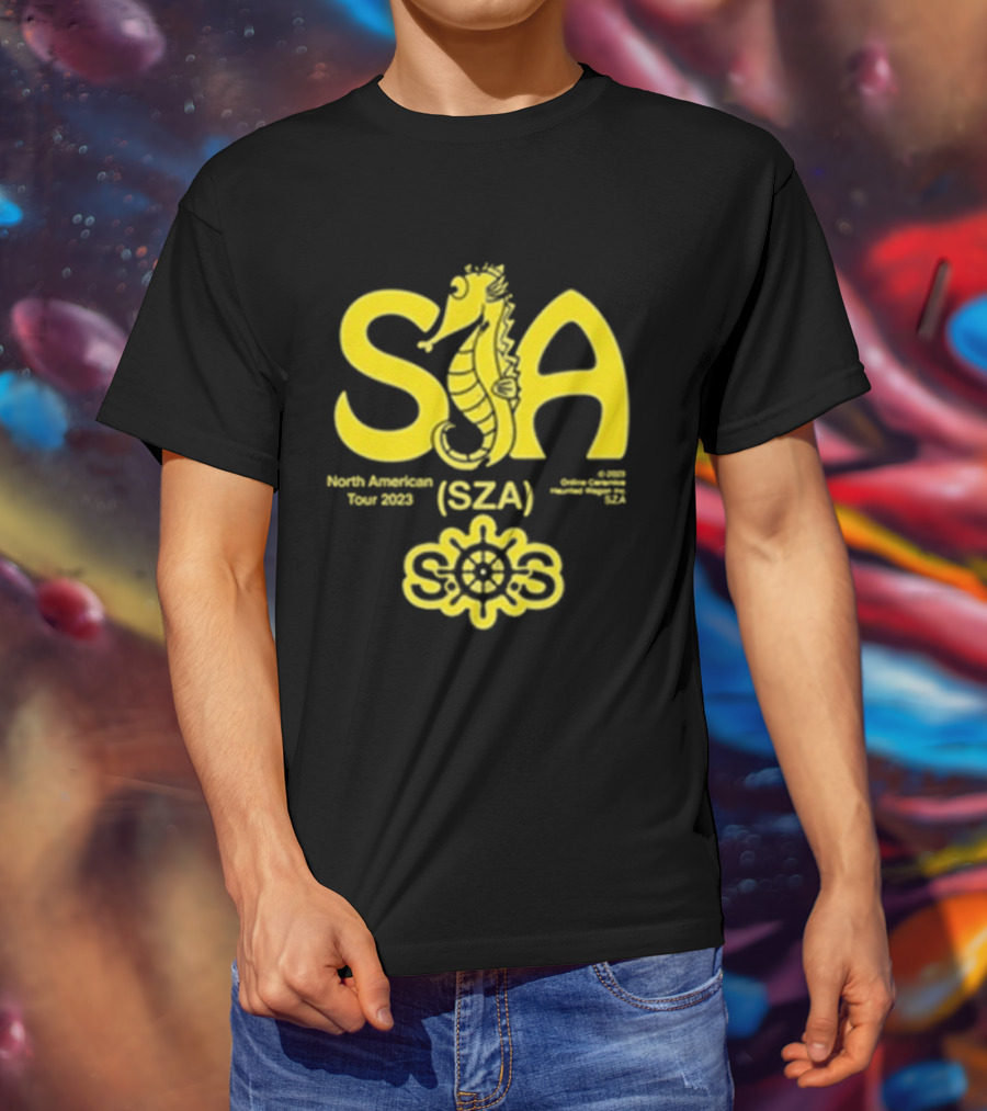 Sza Seahouse North American Tour 2023 Seahorse Sos T-Shirt