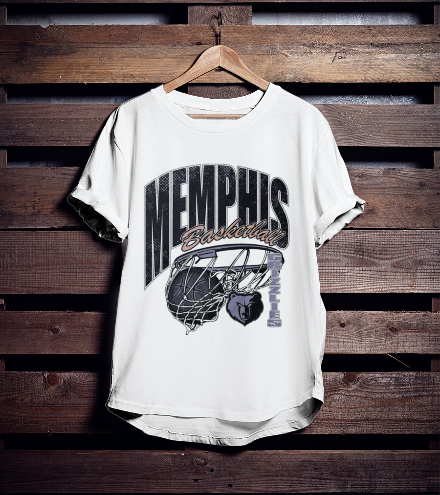 Memphis Basketball Swish With Bear And Hoop T-Shirt