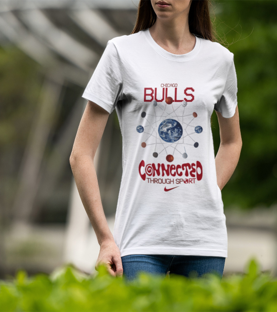 Chicago Bulls Nike Connected Through Sport Basketball Earth Network T-Shirt