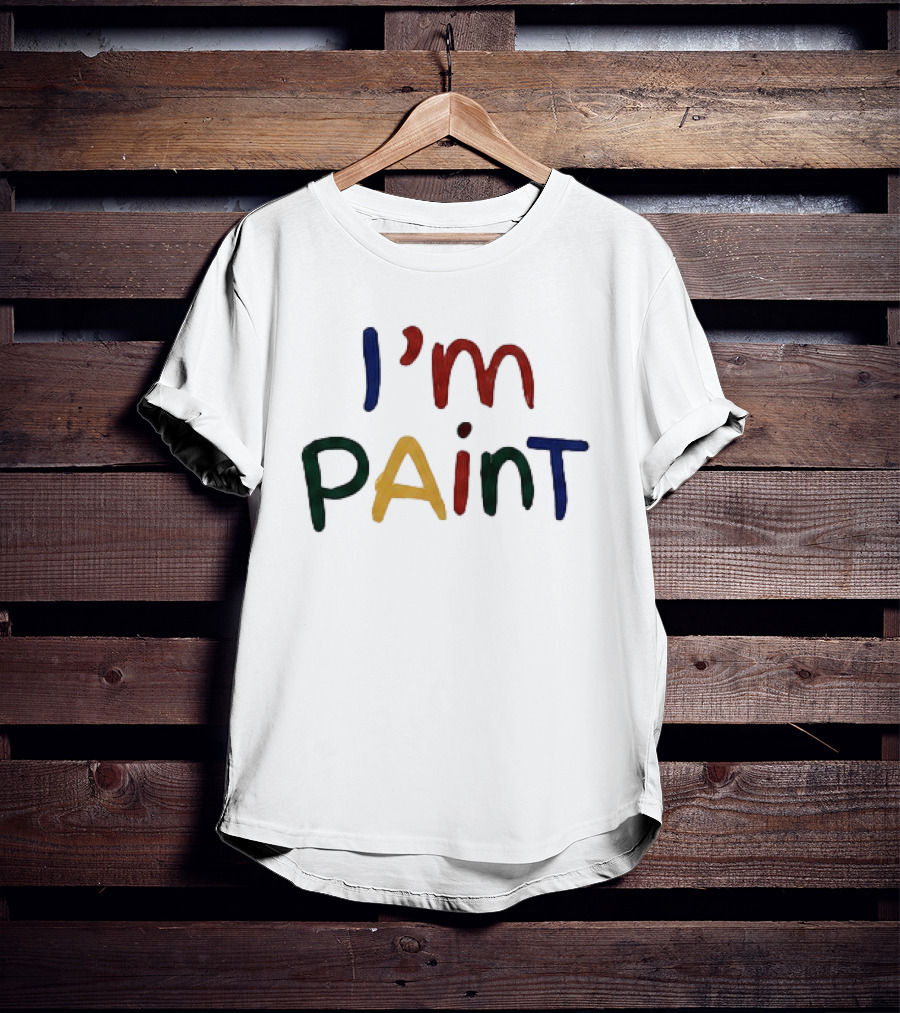 I'm Paint And I Love To Finger Paint Matching Couple Colorful T-Shirt