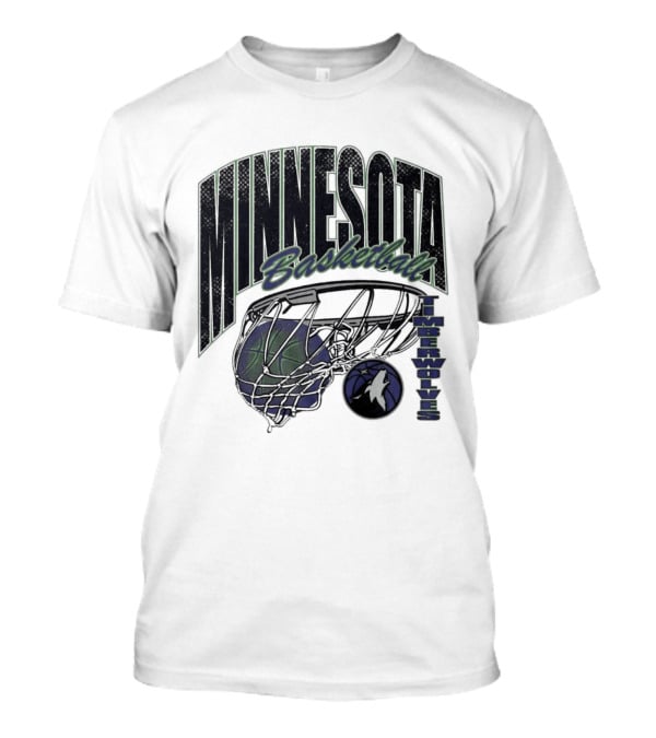 Minnesota Basketball Timberwolves Net And Ball T-Shirt