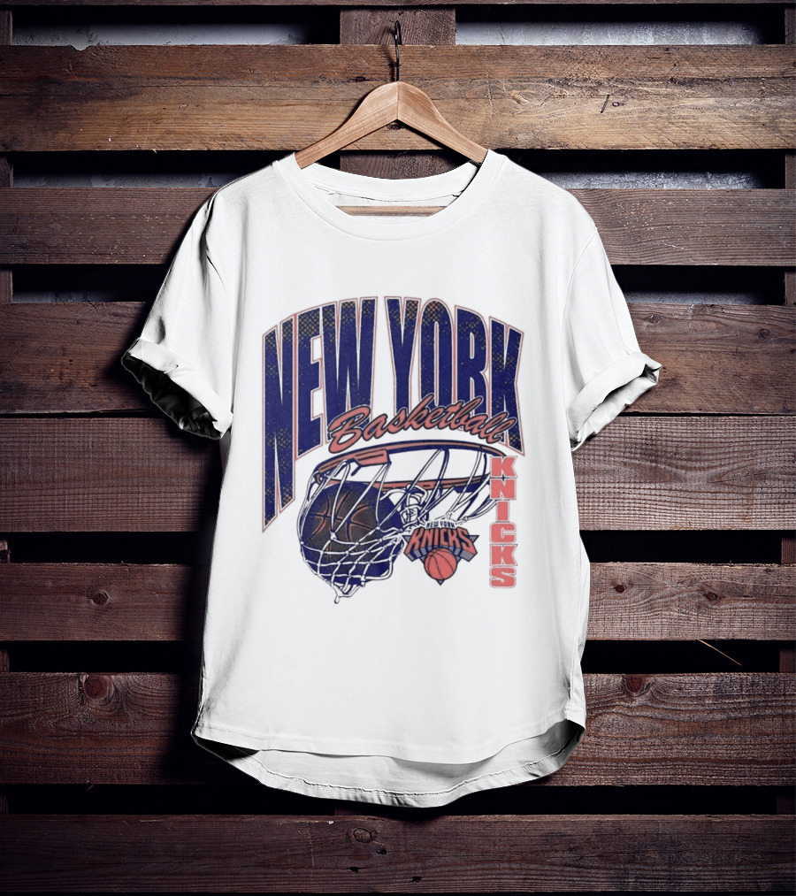 New York Basketball Knicks Net And Ball Swish T-Shirt