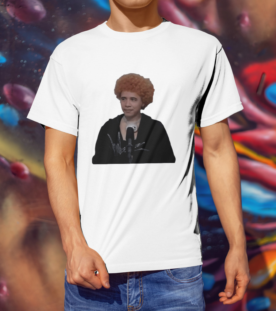 Obama Spice Meme Satirical Icon With Afro Wig T-Shirt