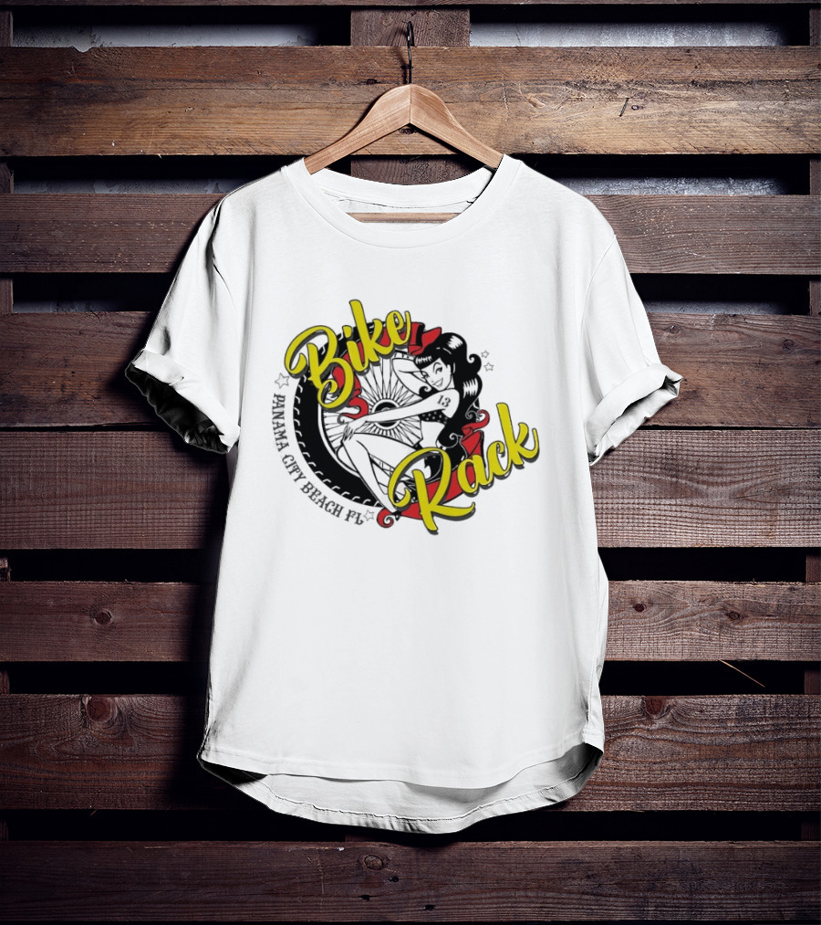 The Bike Rack Panama City Beach Florida Vintage Cycling T-Shirt