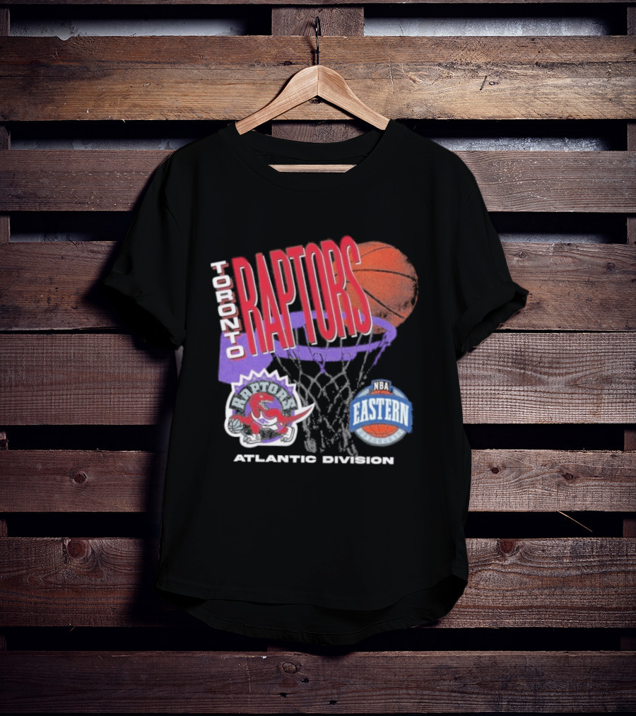 Toronto Raptors 90s Hardwood Classics Atlantic Division Eastern Basketball T-Shirt