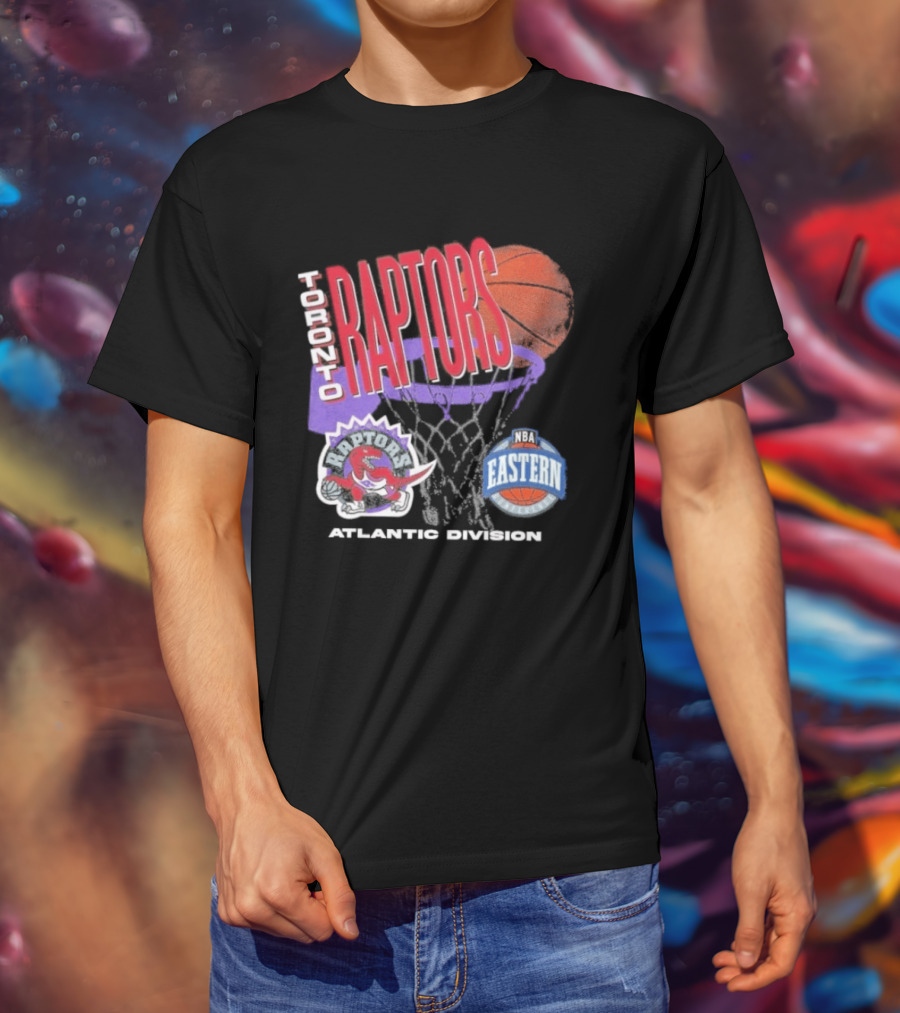 Toronto Raptors 90s Hardwood Classics Atlantic Division Eastern Basketball T-Shirt