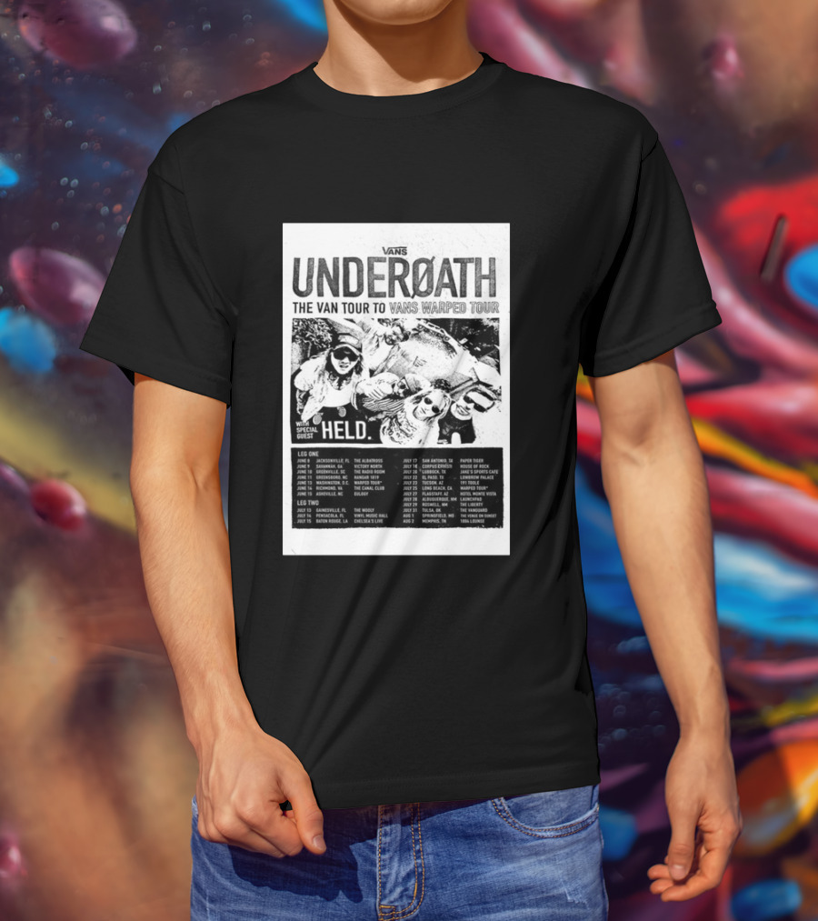 Vans Underoath The Van Tour To Vans Warped Tour 2026 With Special Guest Held T-Shirt
