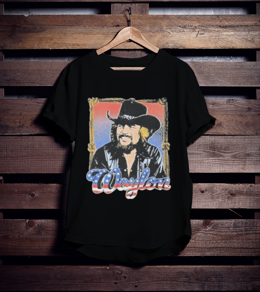 Waylon Jennings Cowboy Americana Country Music Legend T-Shirt