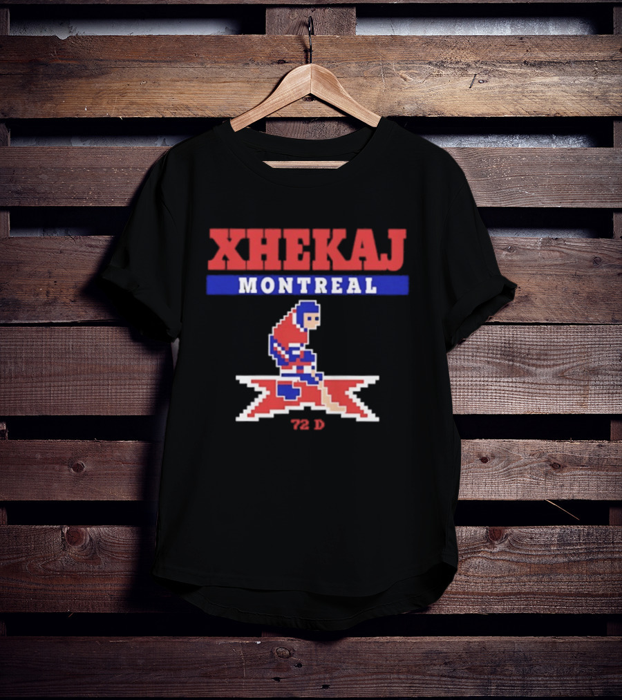 Xhekaj Montreal Canadiens 72 D Retro Hockey Player Pixel T-Shirt