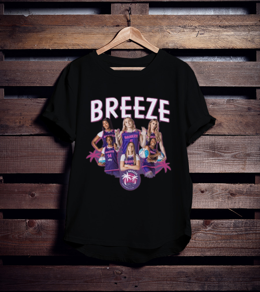 Breeze Basketball Club Team Players Palm Trees T-Shirt