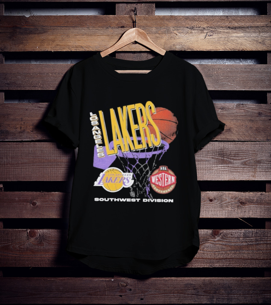Los Angeles Lakers Southwest Division 90s Basketball Western Conference T-Shirt