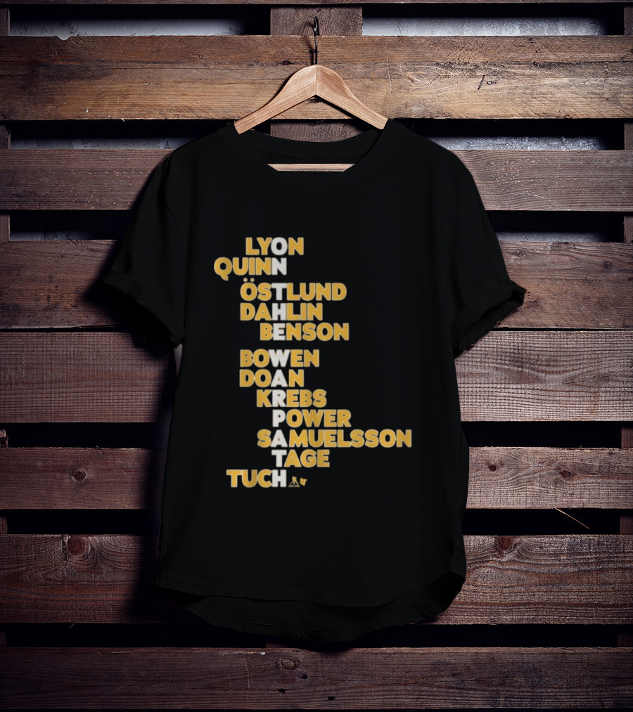 Buffalo Hockey On The Warpath Lyon Quinn Östlund Dahlin Benson Buffalo 2026 T-Shirt