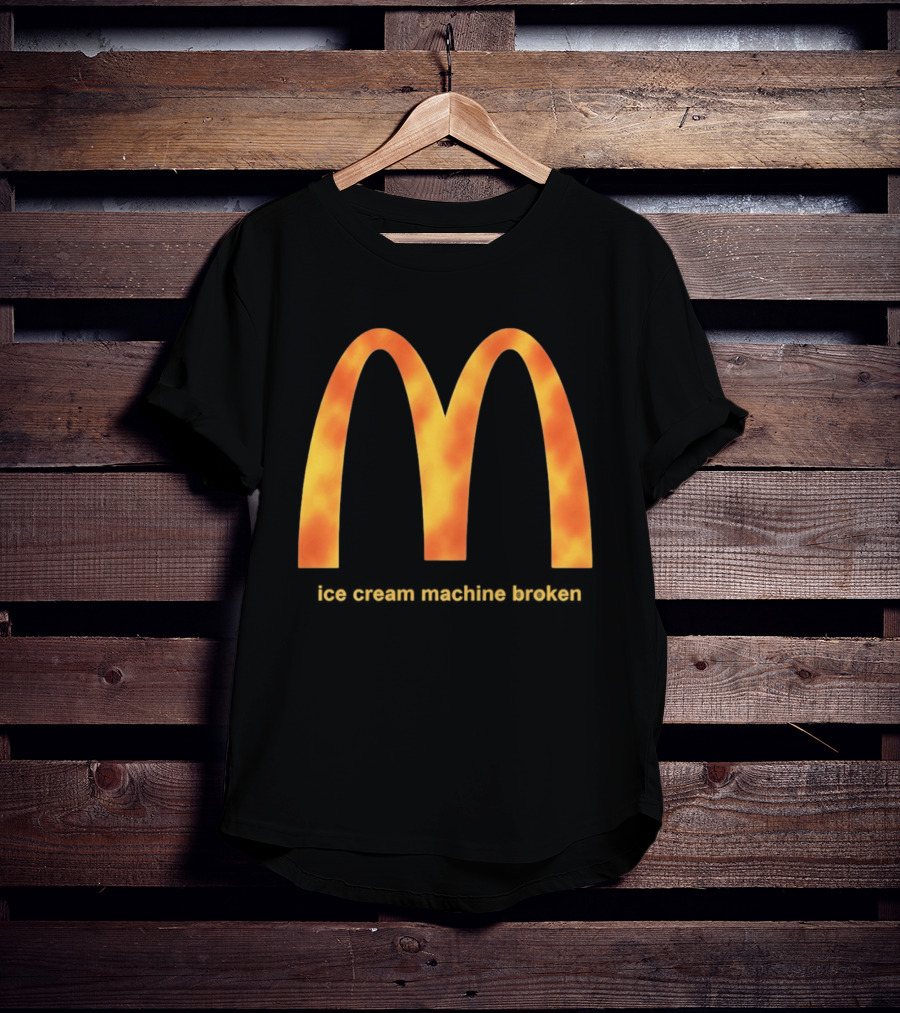 McDonald's Ice Cream Machine Broken Arches Yellow T-Shirt