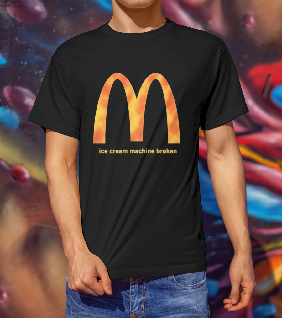 McDonald's Ice Cream Machine Broken Arches Yellow T-Shirt