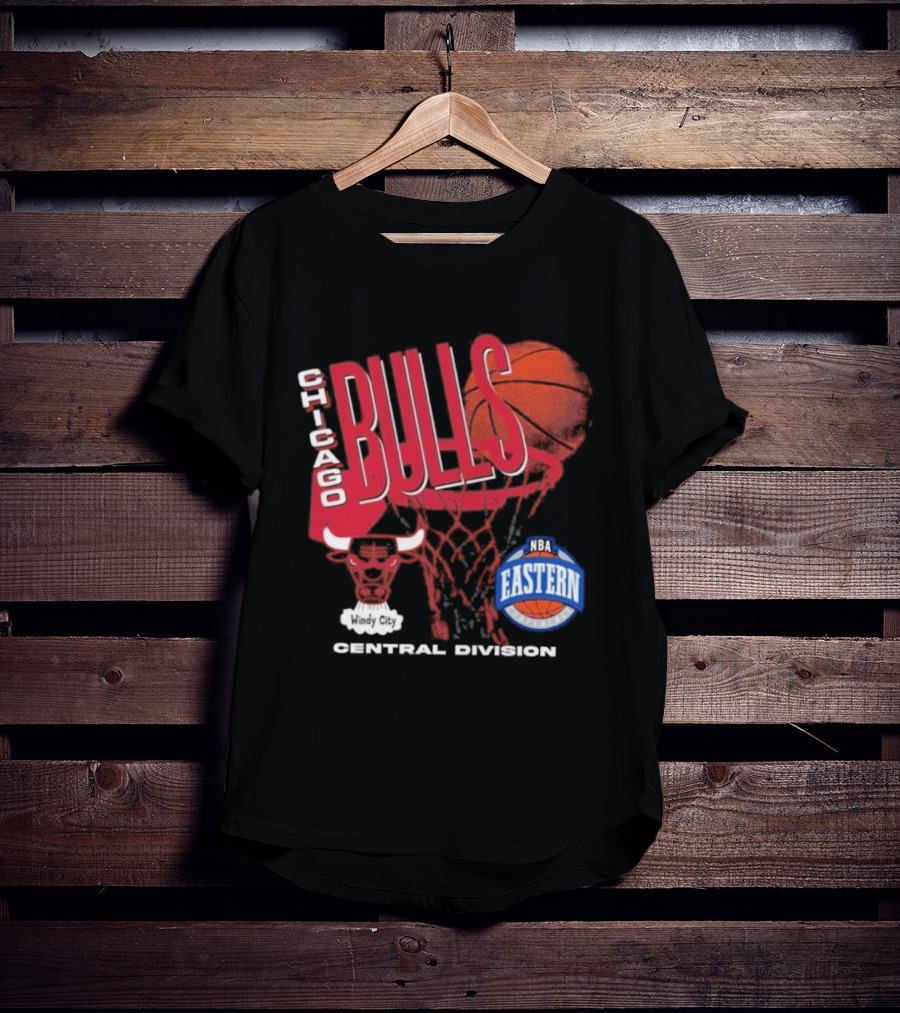 Chicago Bulls Eastern Conference Central Division Hardwood Classics 90s Basketball T-Shirt