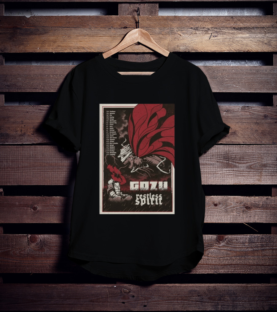 Gozu Restless Spirit Tour 2026 Providence Boston NYC Los Angeles Chicago Dates T-Shirt