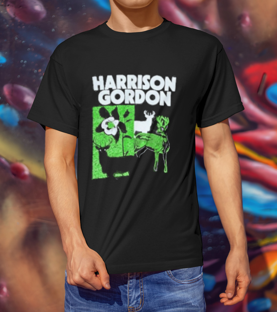 Harrison Gordon Tour Nature Wildlife Deer Flower T-Shirt