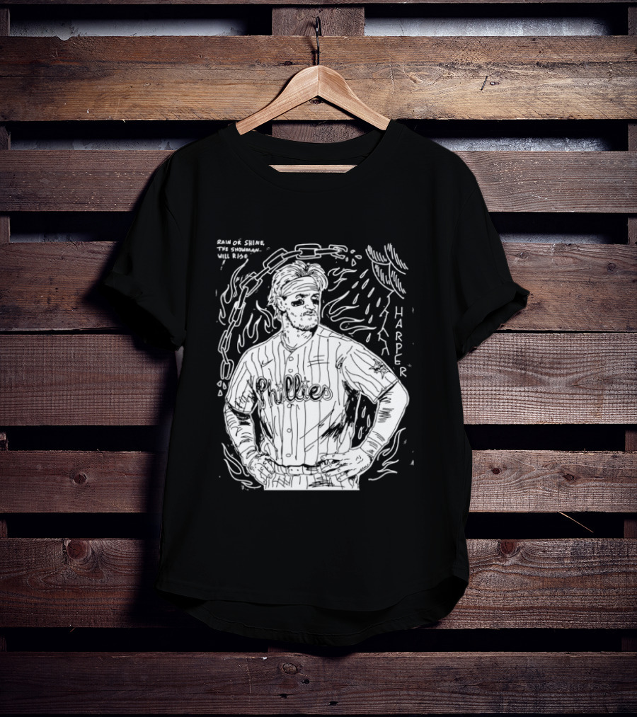 Paul Carpenter Bryce Harper Phillies Rain Or Shine The Snowman Will Rise T-Shirt