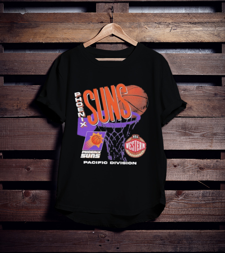 Phoenix Suns 90s Hardwood Classics Pacific Division NBA Western Conference T-Shirt