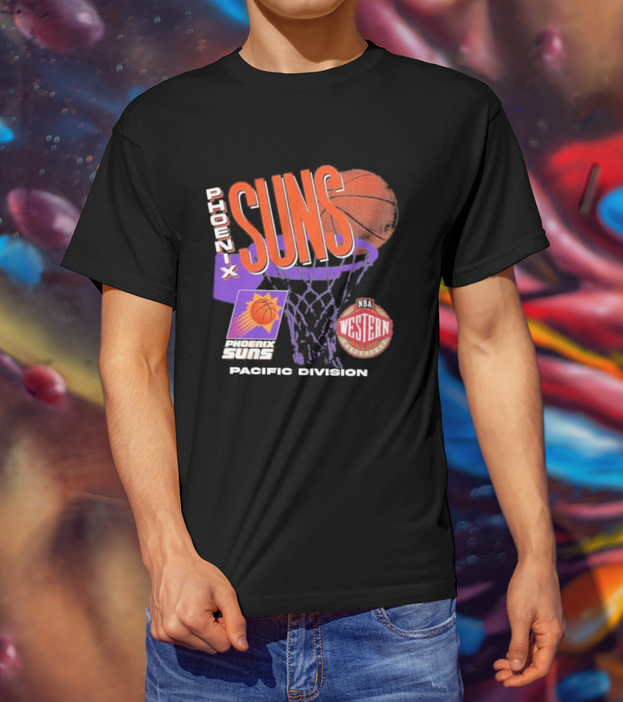 Phoenix Suns 90s Hardwood Classics Pacific Division NBA Western Conference T-Shirt