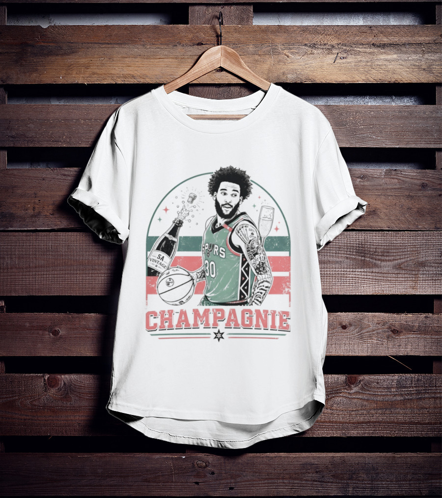 Julian Champagnie San Antonio Spurs Basketball 90s T-Shirt