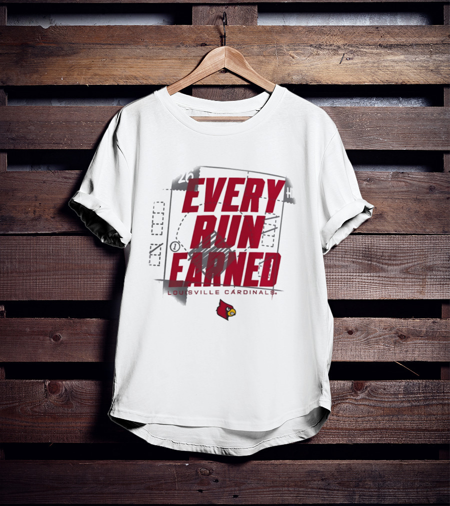 Louisville Cardinals Every Run Earned 2026 Postseason Dugout T-Shirt