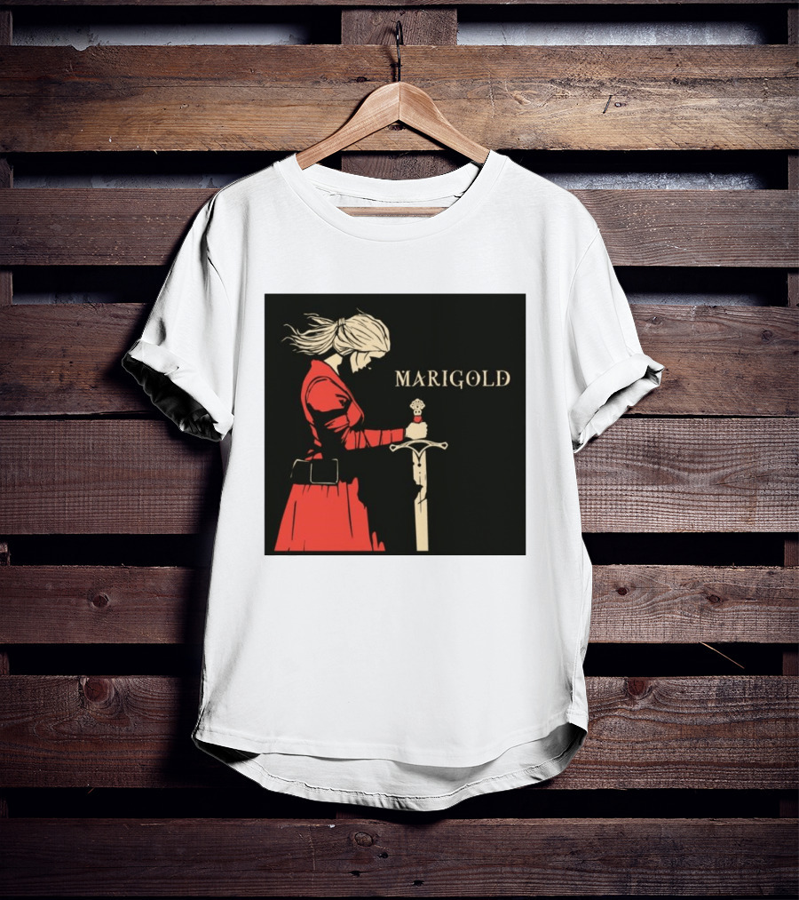 Marigold Witch Bolt Warrior Woman With Sword T-Shirt