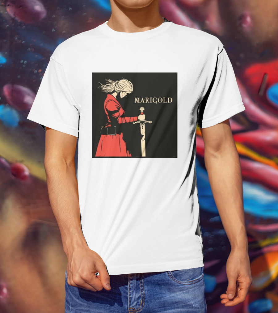 Marigold Witch Bolt Warrior Woman With Sword T-Shirt