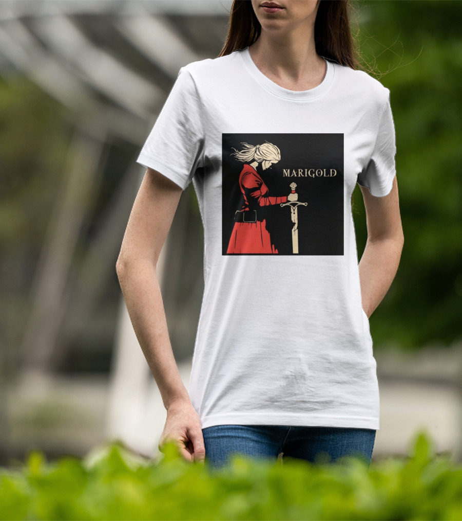Marigold Witch Bolt Warrior Woman With Sword T-Shirt