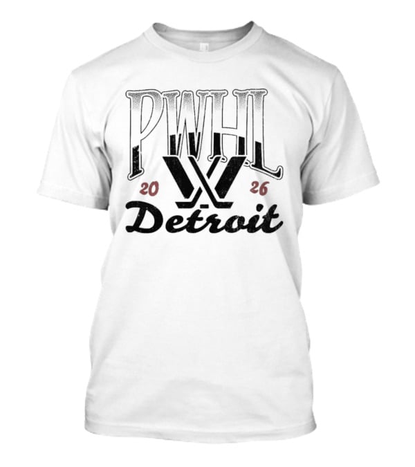 PWHL Detroit 2026 Essentials Sky High Crew T-Shirt