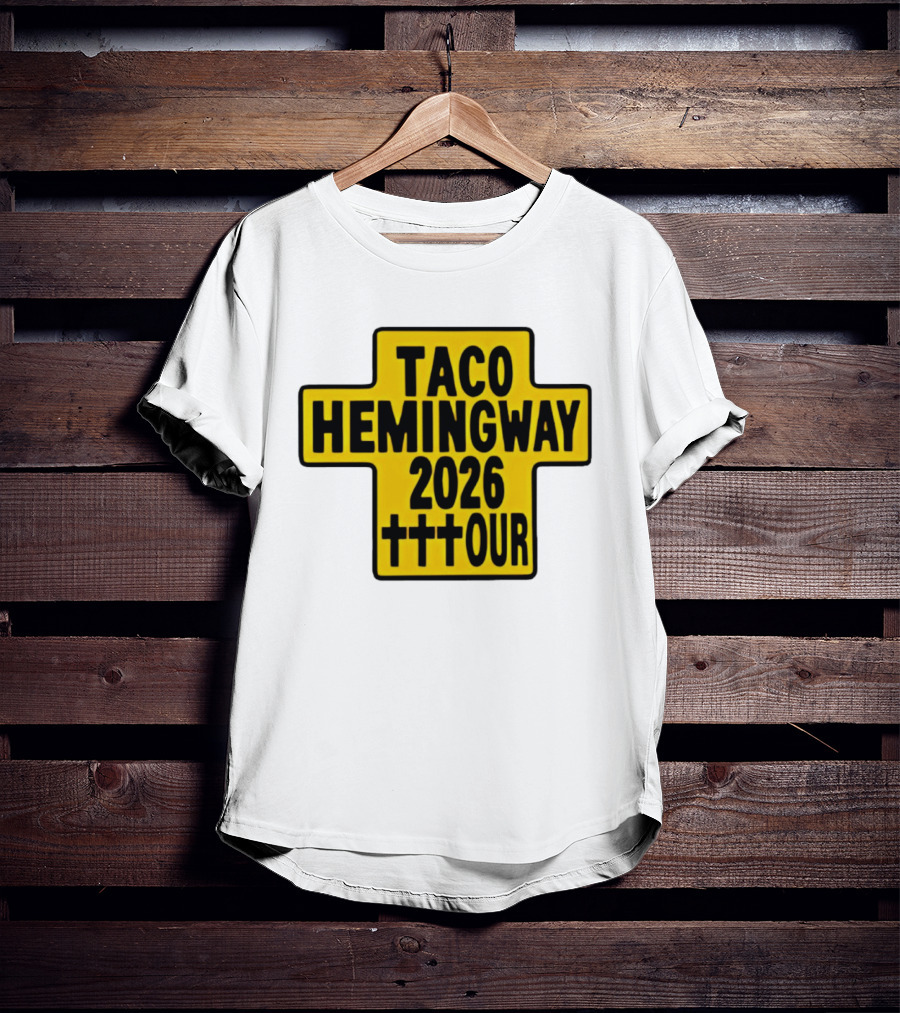 Taco Hemingway 2026 Tour Cross Symbol With Triple Crosses T-Shirt