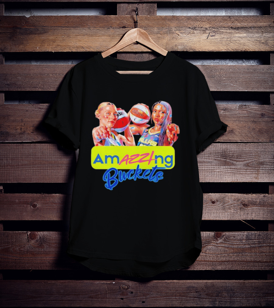 Amazzing Buckets Paige Bueckers Azzi Fudd Dallas Wings Basketball T-Shirt