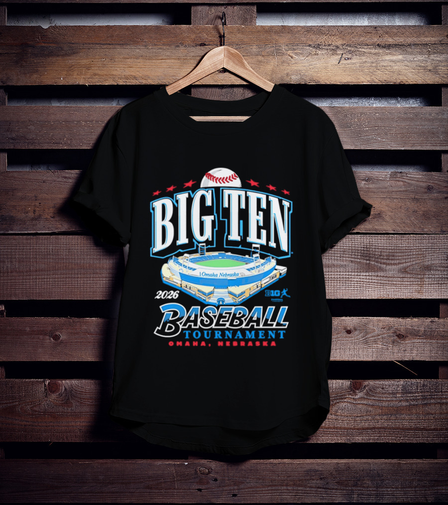 Big Ten Baseball Tournament 2026 Omaha Nebraska Stadium Event T-Shirt