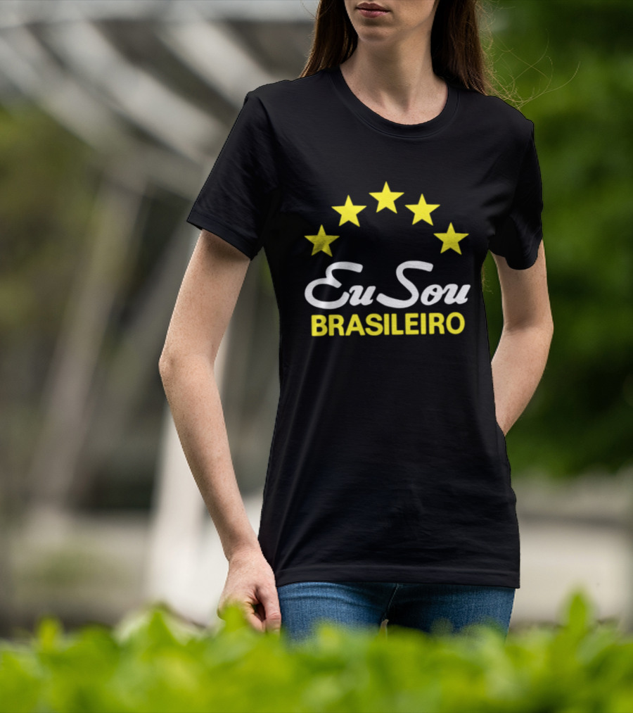 Eu Sou Brasileiro Five Stars Brazil Pride T-Shirt