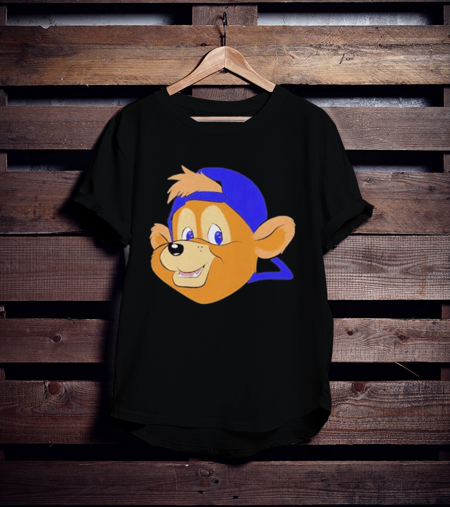 Chicago Cubs Clark Mascot Face Blue Cap T-Shirt