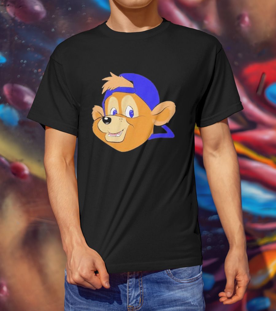 Chicago Cubs Clark Mascot Face Blue Cap T-Shirt