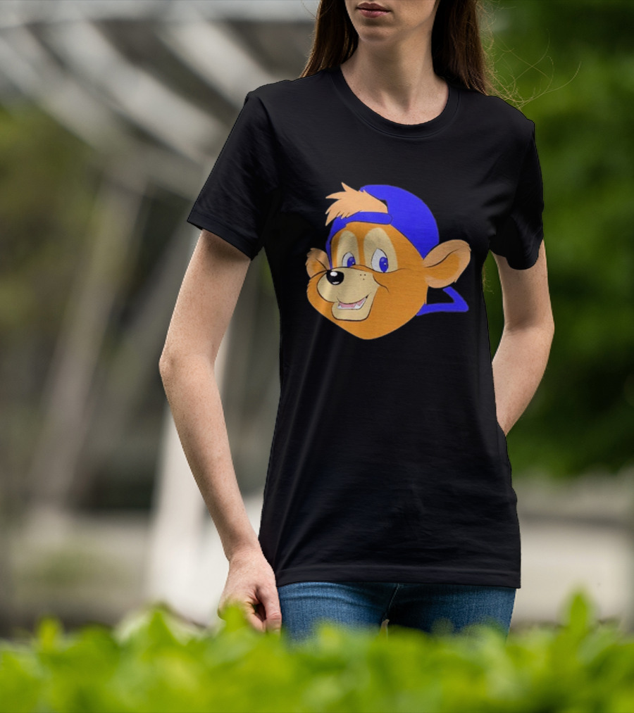 Chicago Cubs Clark Mascot Face Blue Cap T-Shirt