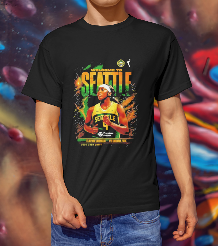 Welcome To Seattle Flau'jae Johnson WNBA Seattle Storm Rookie Season 2023 T-Shirt