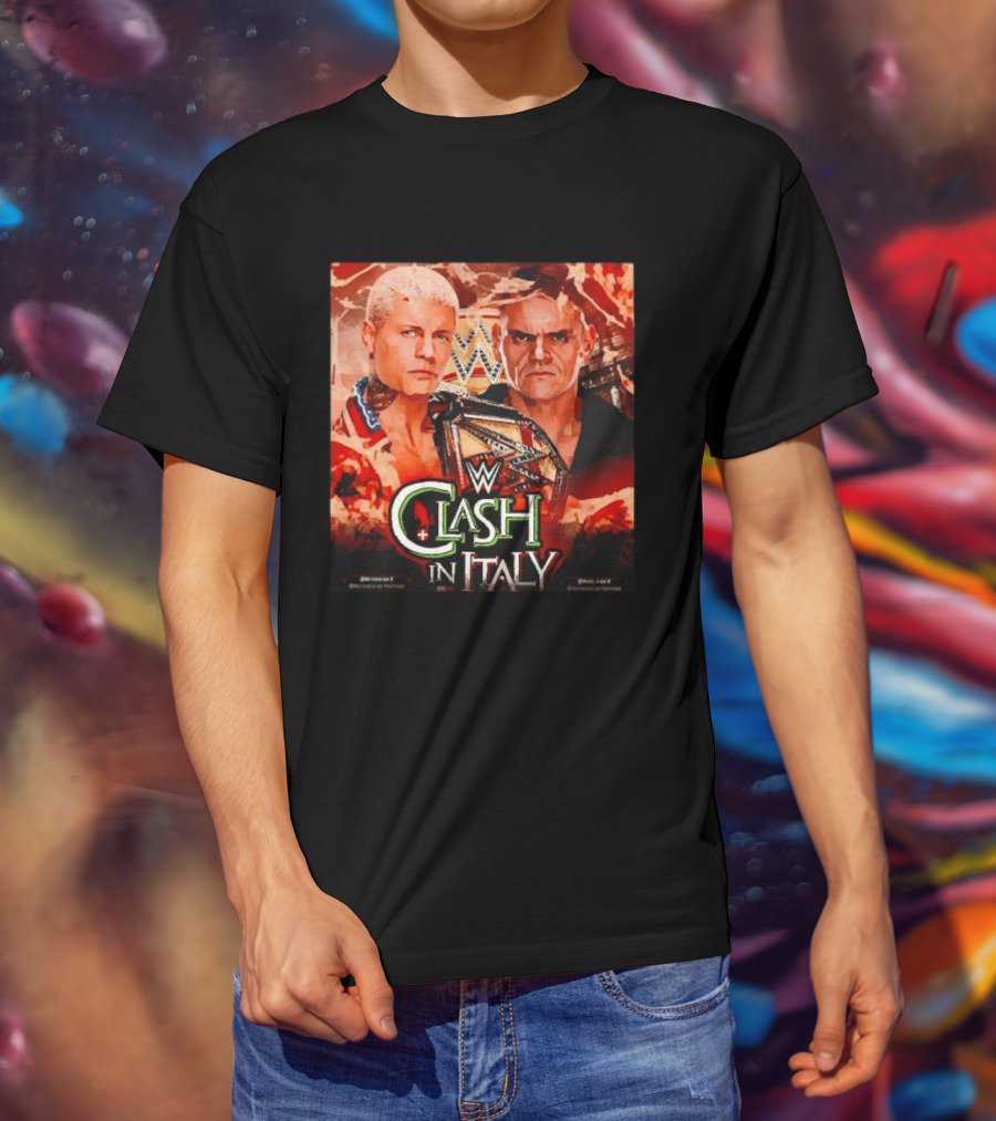 WWE Clash In Italy Cody Rhodes Vs Gunther May 31 Event T-Shirt