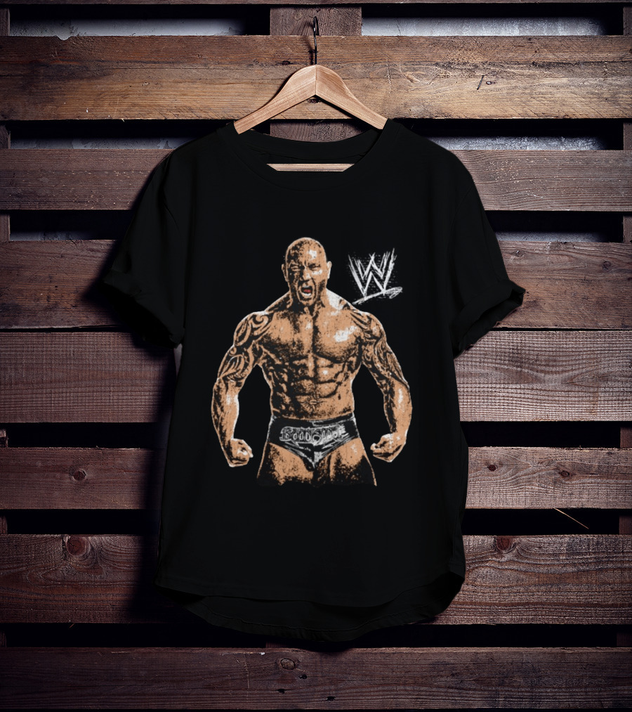 Dave Bautista WWE Superstar With Iconic Tattoo T-Shirt
